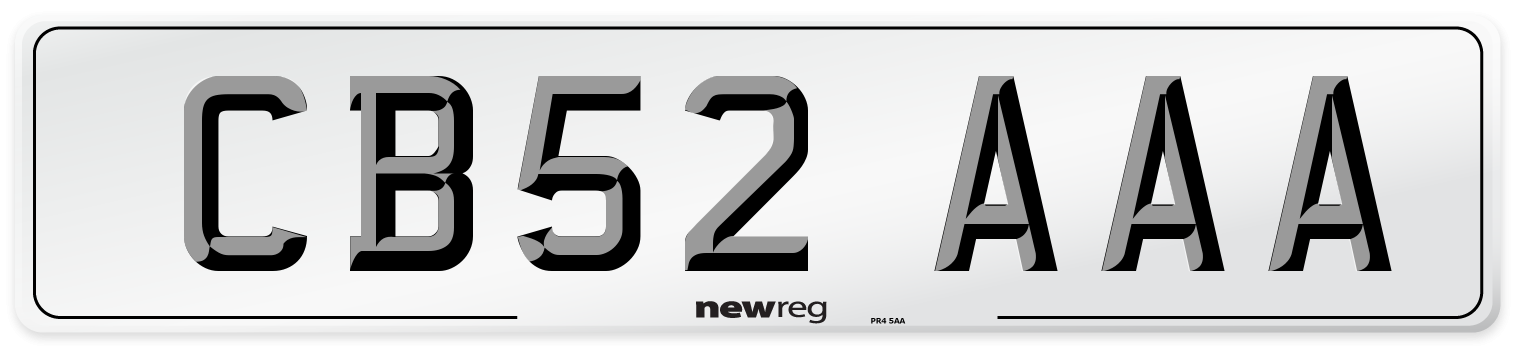 CB52 AAA Number Plate from New Reg